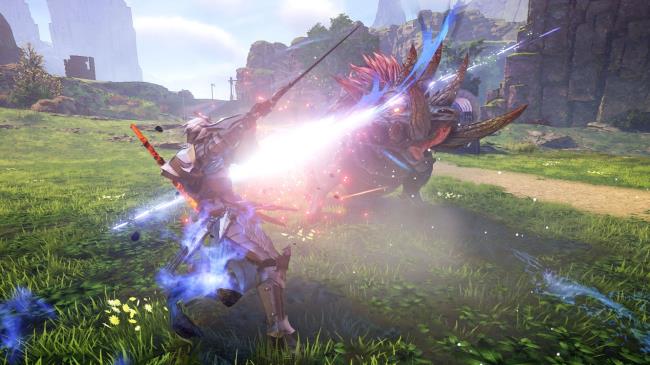 Alphen delivering a devastating slash o<em></em>nto a Boar in Tales of Arise